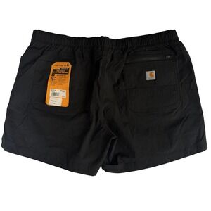 Carhartt Womens Relaxed Fit Black Ripstop Pocket Cargo Shorts XL